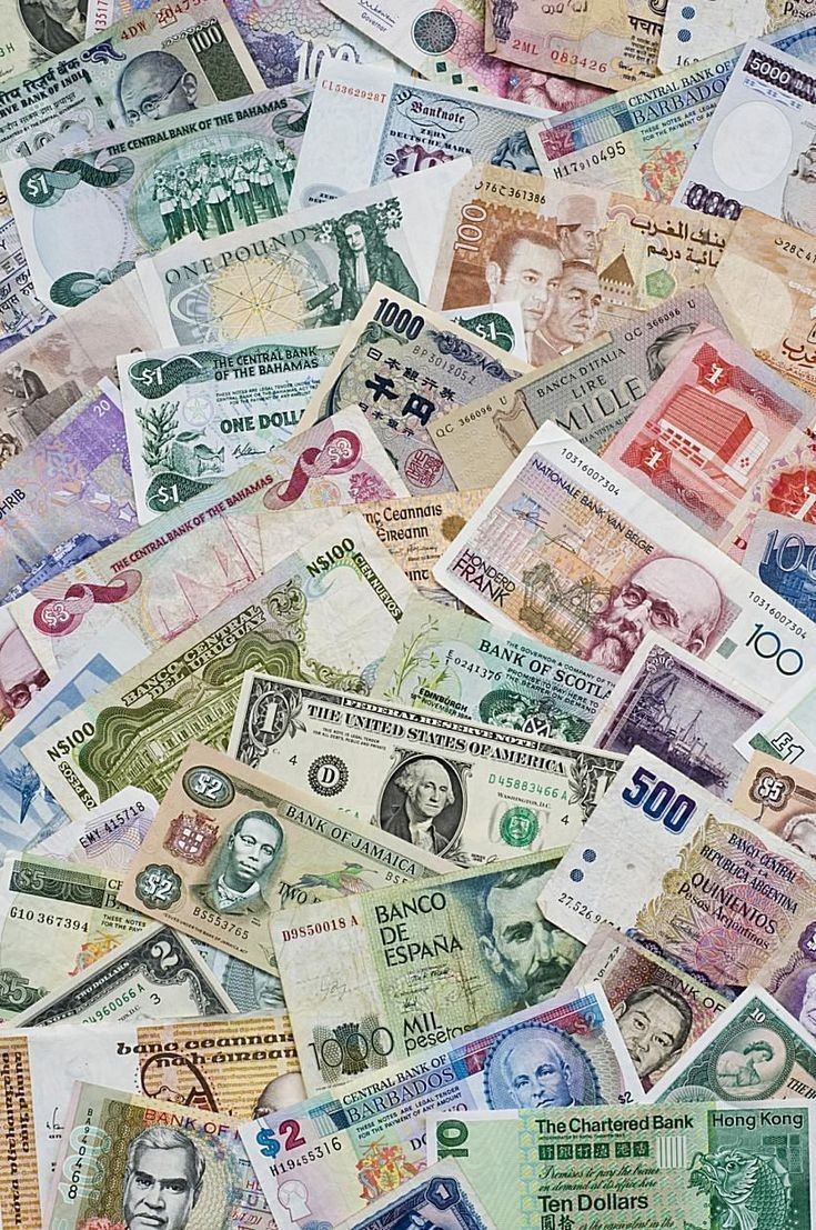 The picture above shows some of foreign currencies
